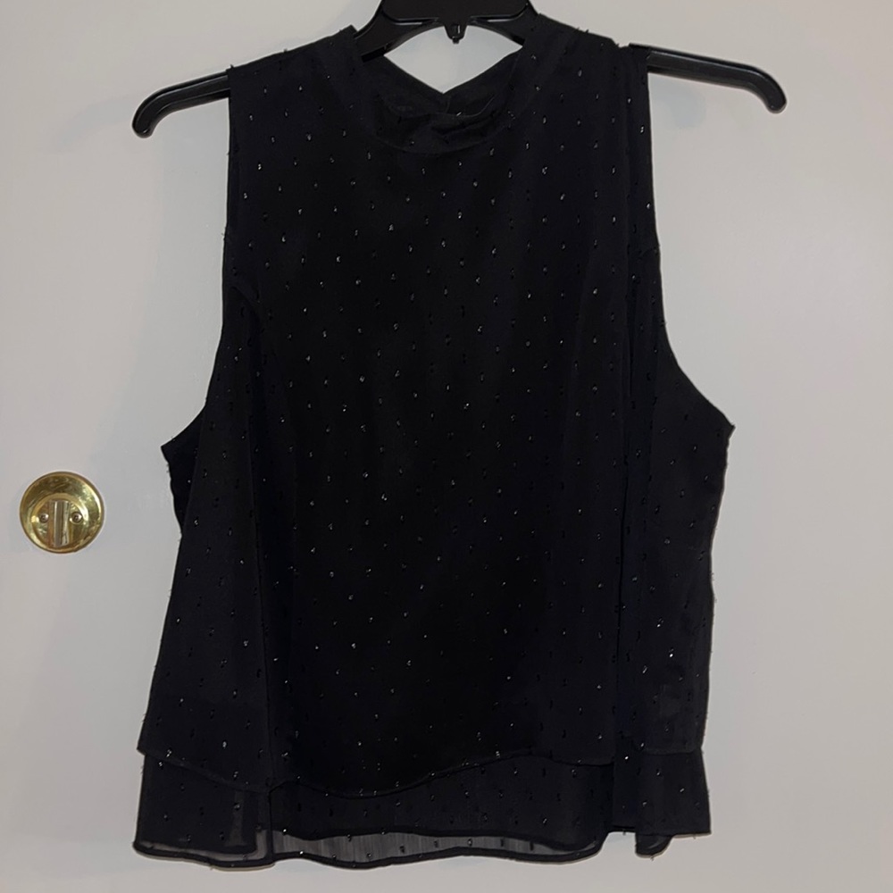 Kari Blue baby doll top. True Black.